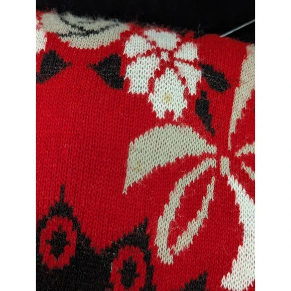 Vintage Middlebrook Park Sweater Red Holiday Ugly Sweater Grandma Core Size M - Picture 13 of 13